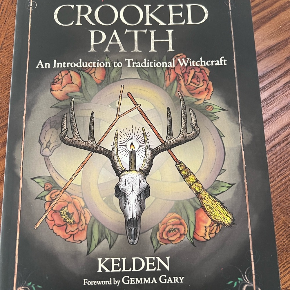 Crooked Path Book with Deer Skull and Roses